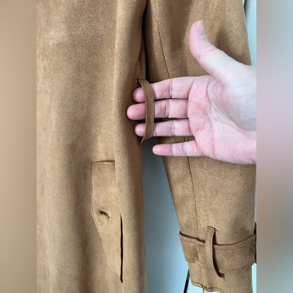 Tahari “Faux Leather” Coat with Pockets - Picture 8 of 17